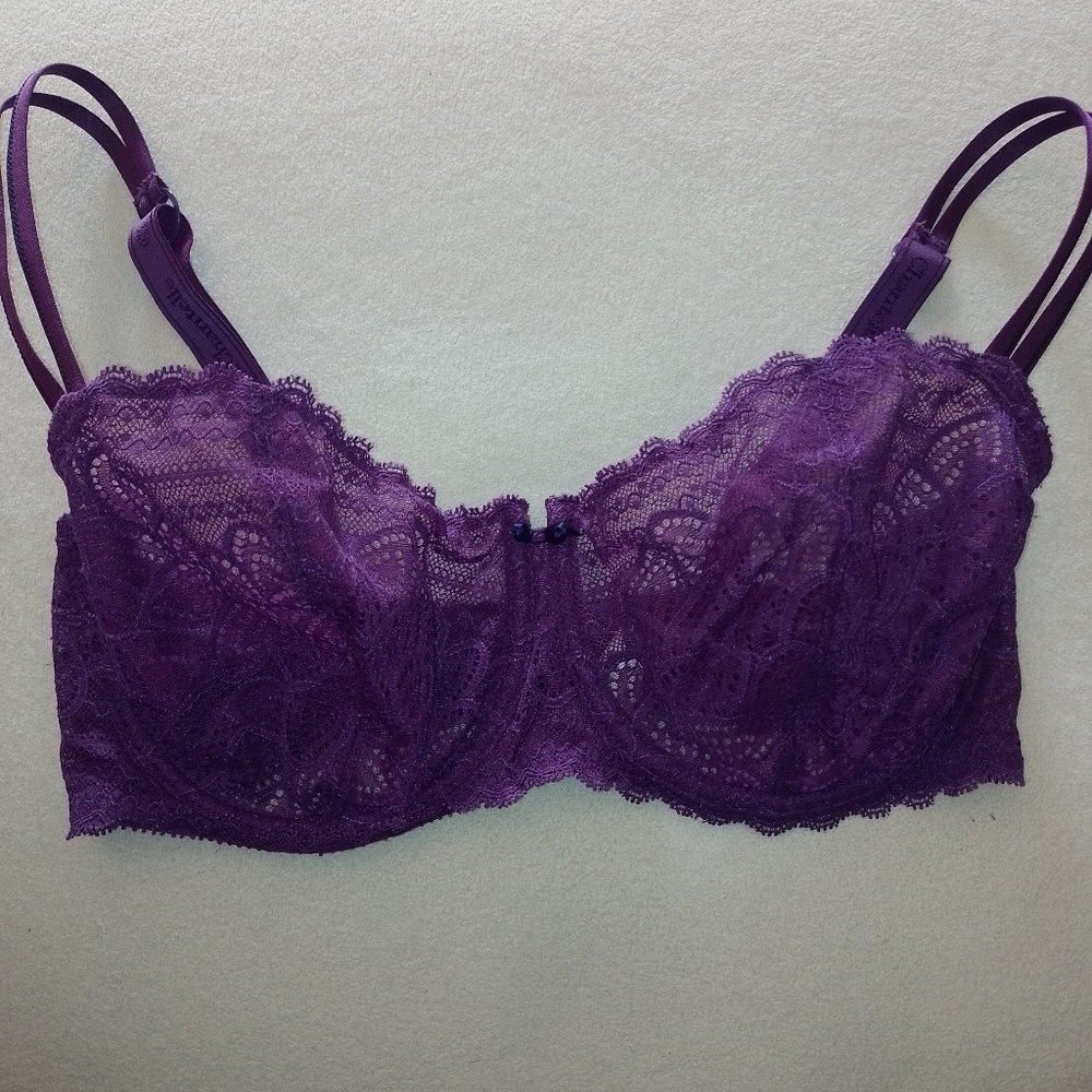 Chantelle purple lace bra 34DDD